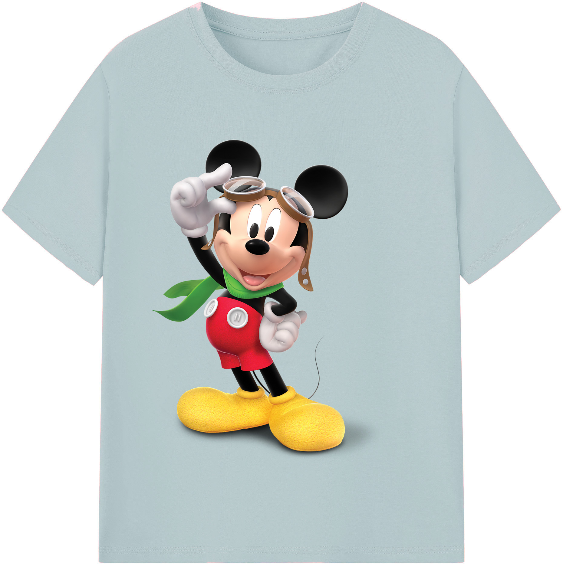 （画像用） ミッキーマウス Mickey Mouse 綿100％半袖Tシャツ（フロントプリント）